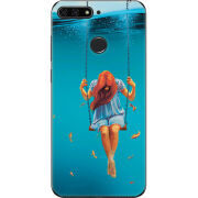 Чехол U-print Honor 7c Girl In The Sea