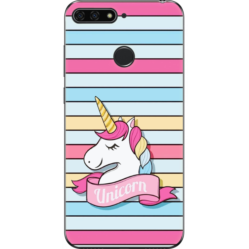 Чехол U-print Honor 7c Unicorn