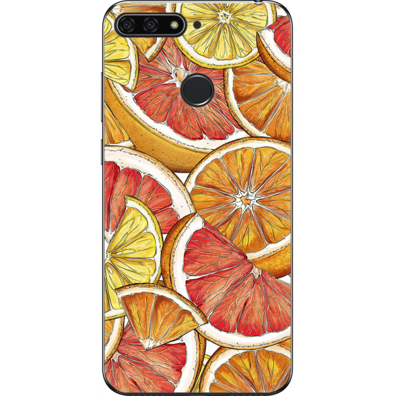 Чехол U-print Honor 7c Citrus Pattern