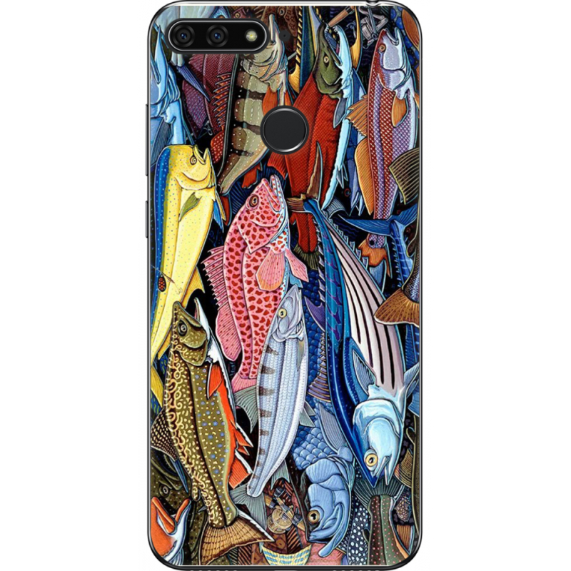 Чехол U-print Honor 7c Sea Fish