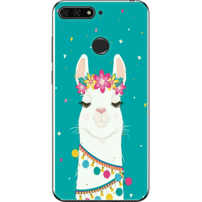 Чехол U-print Honor 7c Cold Llama