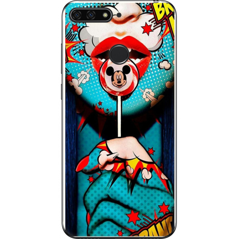 Чехол U-print Honor 7c Girl Pop Art