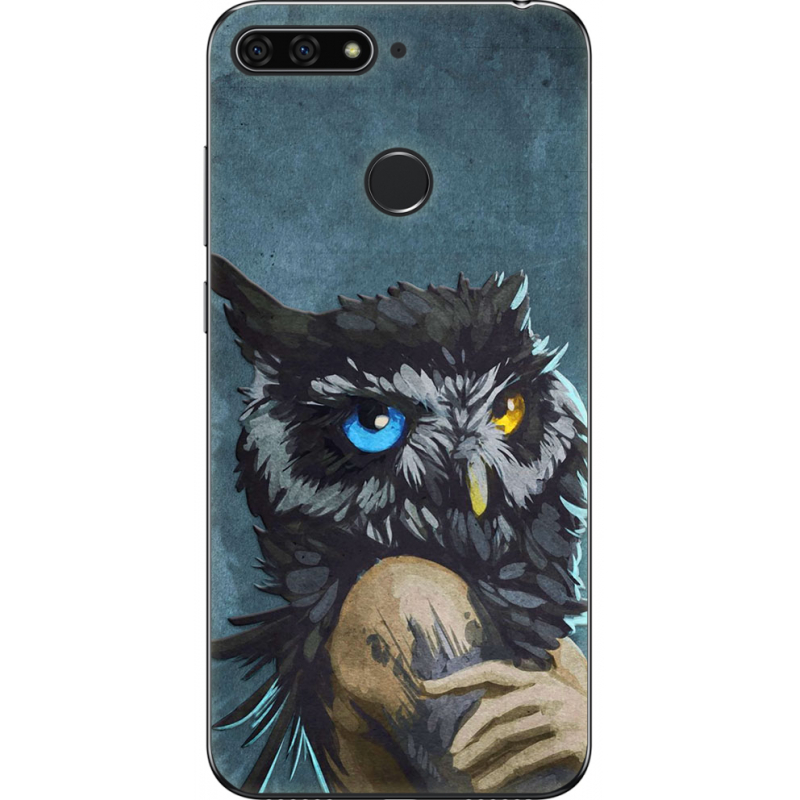 Чехол U-print Honor 7c Owl Woman