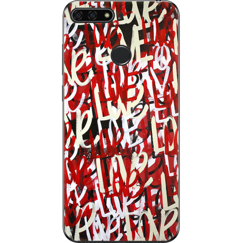 Чехол U-print Honor 7c Love Graffiti