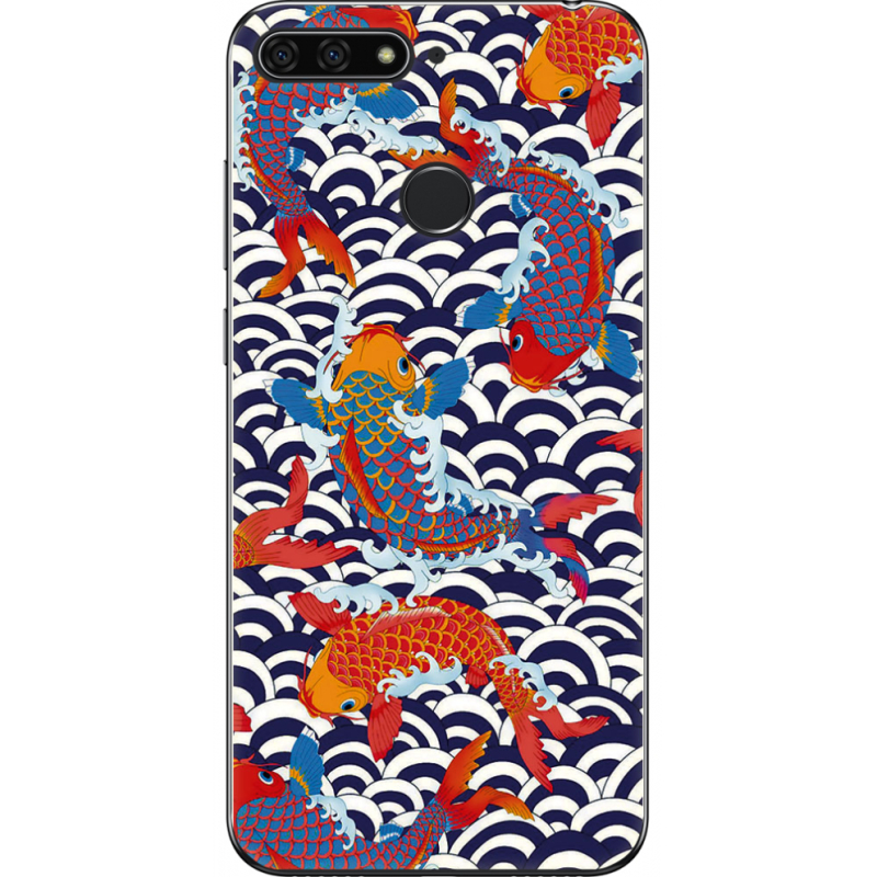 Чехол U-print Honor 7c Koi Fish