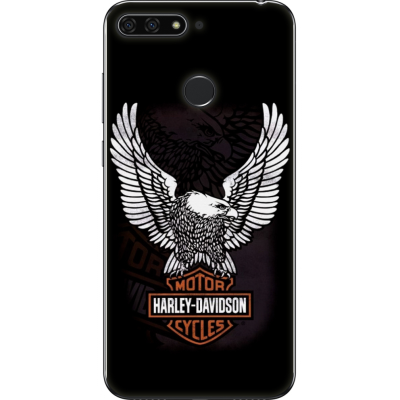 Чехол U-print Honor 7c Harley Davidson and eagle