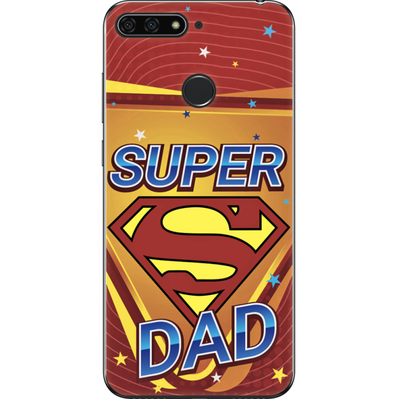 Чехол U-print Honor 7c Super Dad