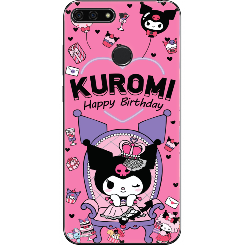 Чехол U-print Honor 7c День народження Kuromi