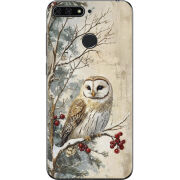 Чехол U-print Honor 7c Christmas Owl