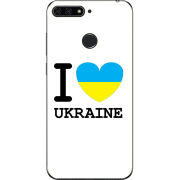 Чехол U-print Honor 7c I love Ukraine