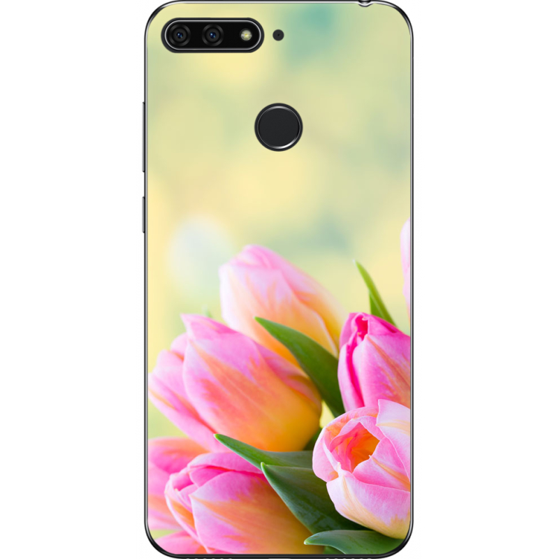 Чехол U-print Honor 7c Bouquet of Tulips