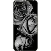 Чехол U-print Honor 7c Black and White Roses