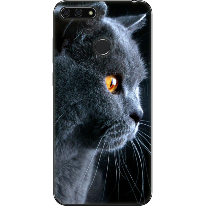 Чехол U-print Honor 7c English cat