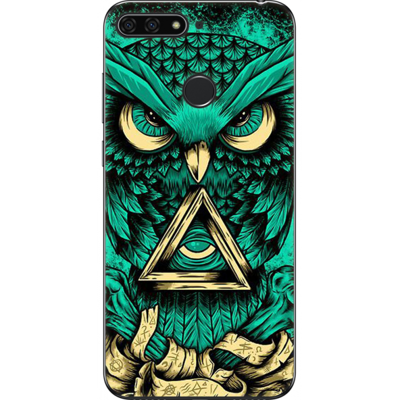 Чехол U-print Honor 7c Masonic Owl