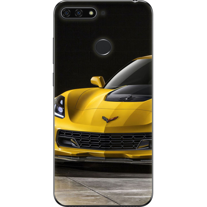 Чехол U-print Honor 7c Corvette Z06