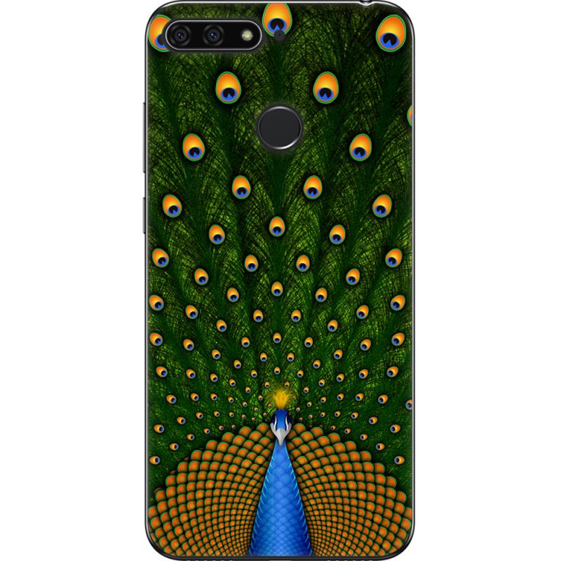 Чехол U-print Honor 7c Peacocks Tail