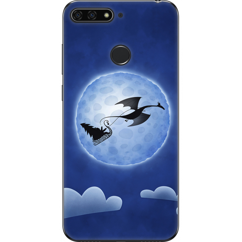 Чехол U-print Honor 7c Christmas Dragon