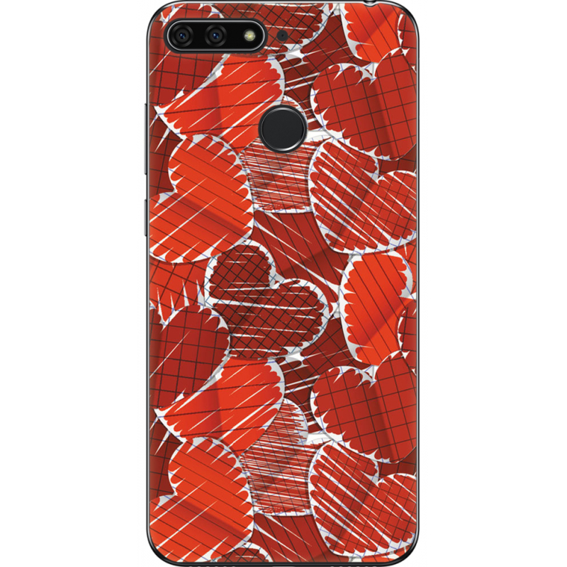 Чехол U-print Honor 7c Heart Strings