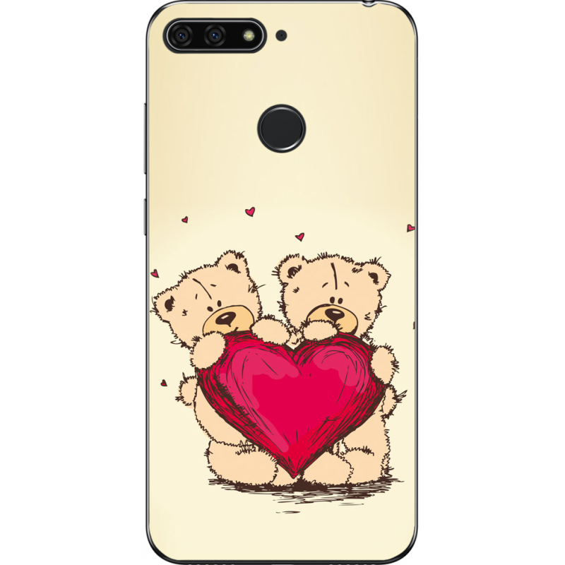 Чехол U-print Honor 7c Teddy Bear Love