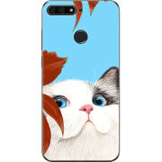 Чехол U-print Honor 7c Wondering Cat