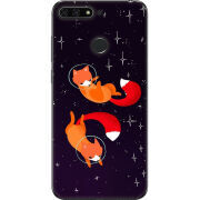 Чехол U-print Honor 7c Fox-Astronauts