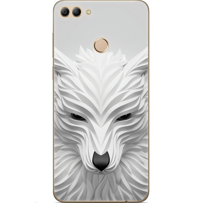 Чехол U-print Huawei Y9 2018 White Wolf