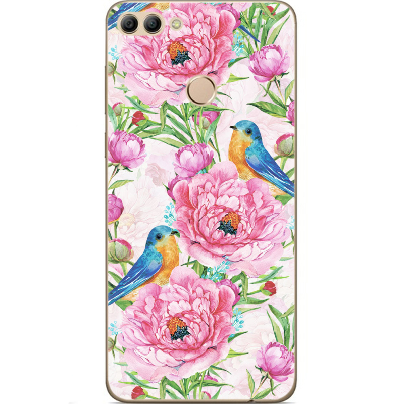 Чехол U-print Huawei Y9 2018 Birds and Flowers