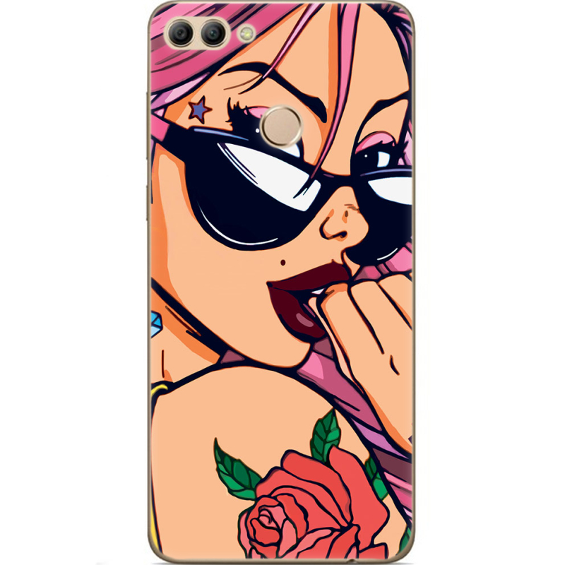 Чехол U-print Huawei Y9 2018 Pink Girl