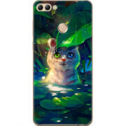 Чехол U-print Huawei Y9 2018 White Tiger Cub