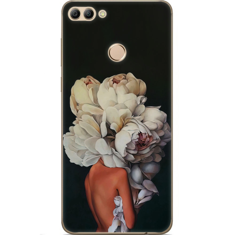 Чехол U-print Huawei Y9 2018 Exquisite White Flowers