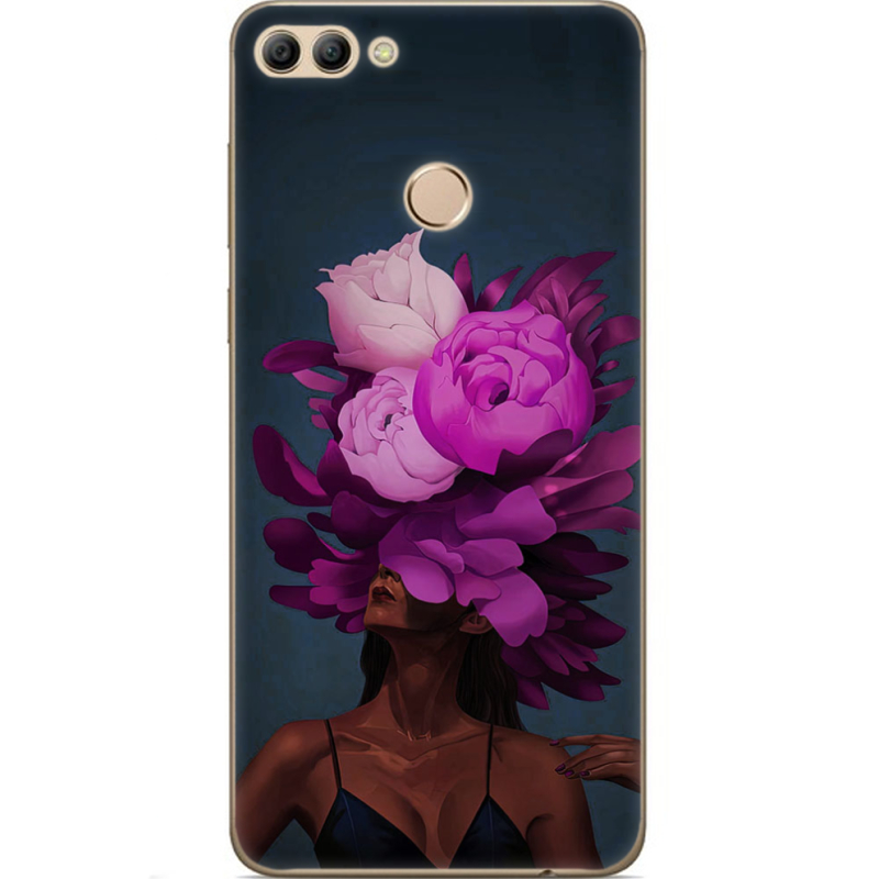 Чехол U-print Huawei Y9 2018 Exquisite Purple Flowers