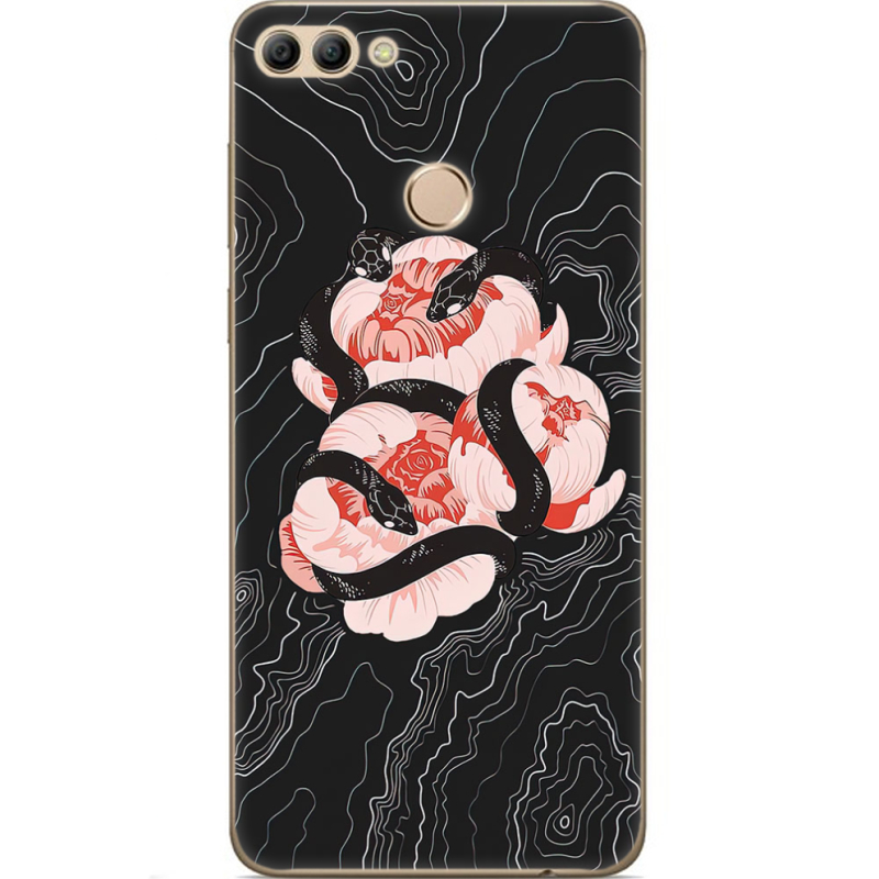 Чехол U-print Huawei Y9 2018 Snake Rose