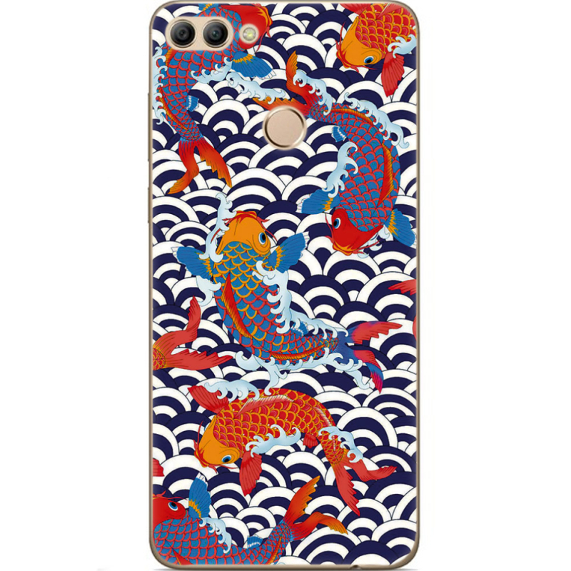 Чехол U-print Huawei Y9 2018 Koi Fish