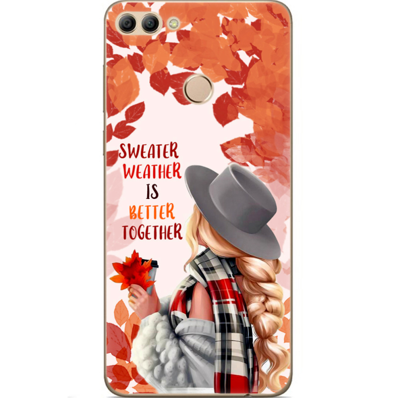 Чехол U-print Huawei Y9 2018 Sweater Weather
