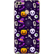 Чехол U-print Huawei Y9 2018 Halloween Purple Mood