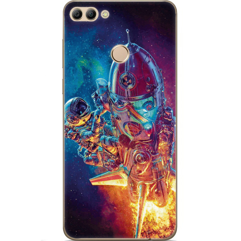 Чехол U-print Huawei Y9 2018 Astronaut in Space