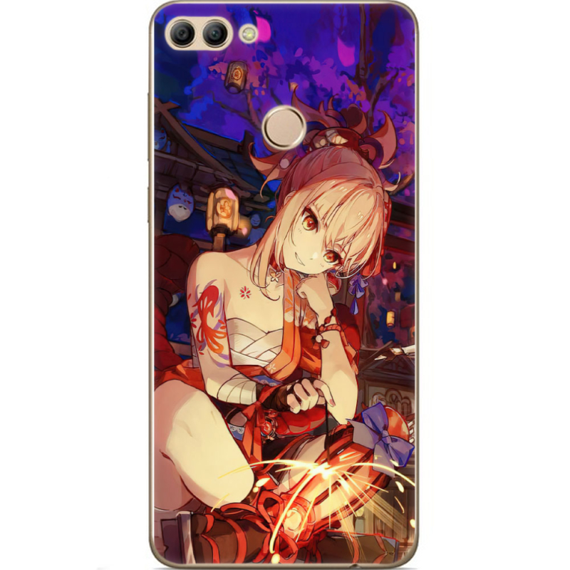 Чехол U-print Huawei Y9 2018 Genshin Ёимия с огоньком