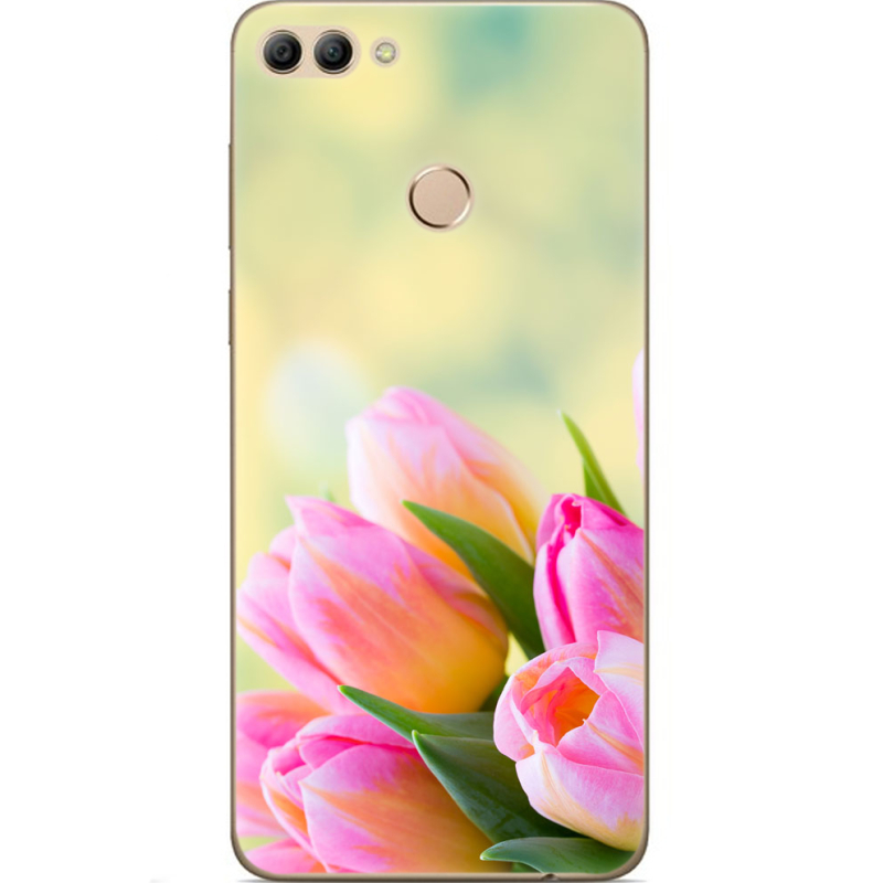 Чехол U-print Huawei Y9 2018 Bouquet of Tulips