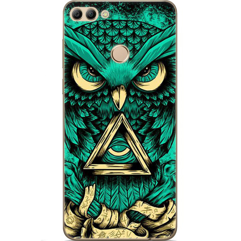 Чехол U-print Huawei Y9 2018 Masonic Owl