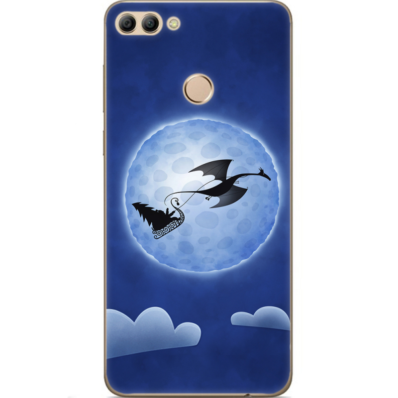 Чехол U-print Huawei Y9 2018 Christmas Dragon