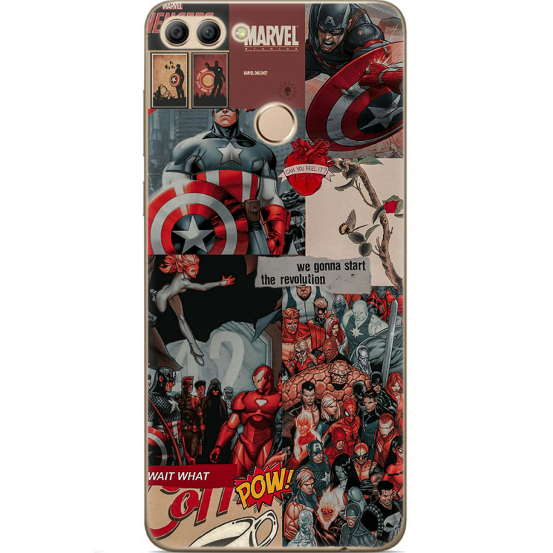 Чехол U-print Huawei Y9 2018 Marvel Avengers
