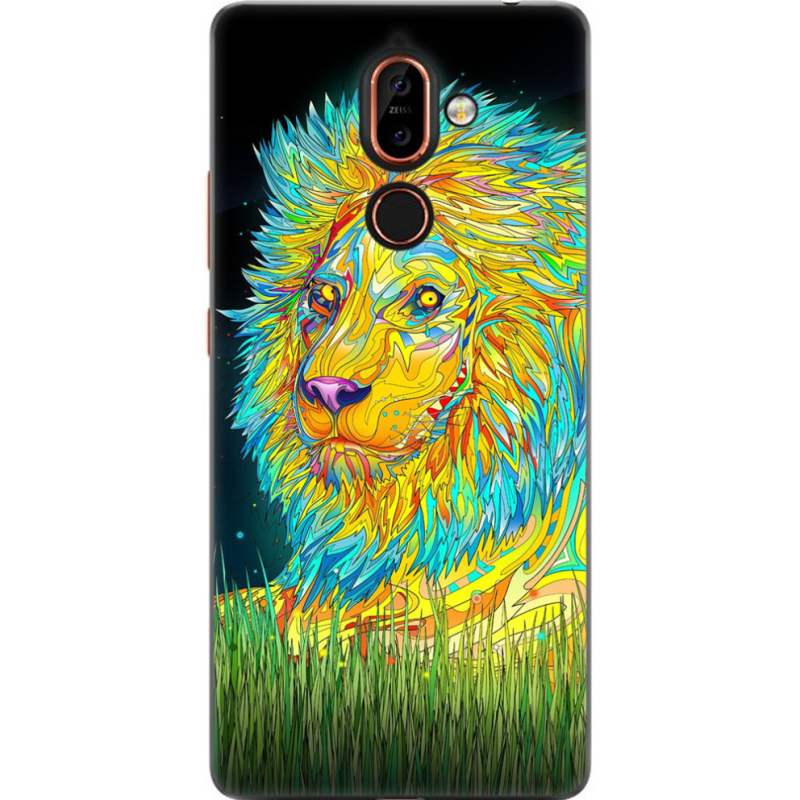 Чехол U-print Nokia 7 Plus Moonlight Lion