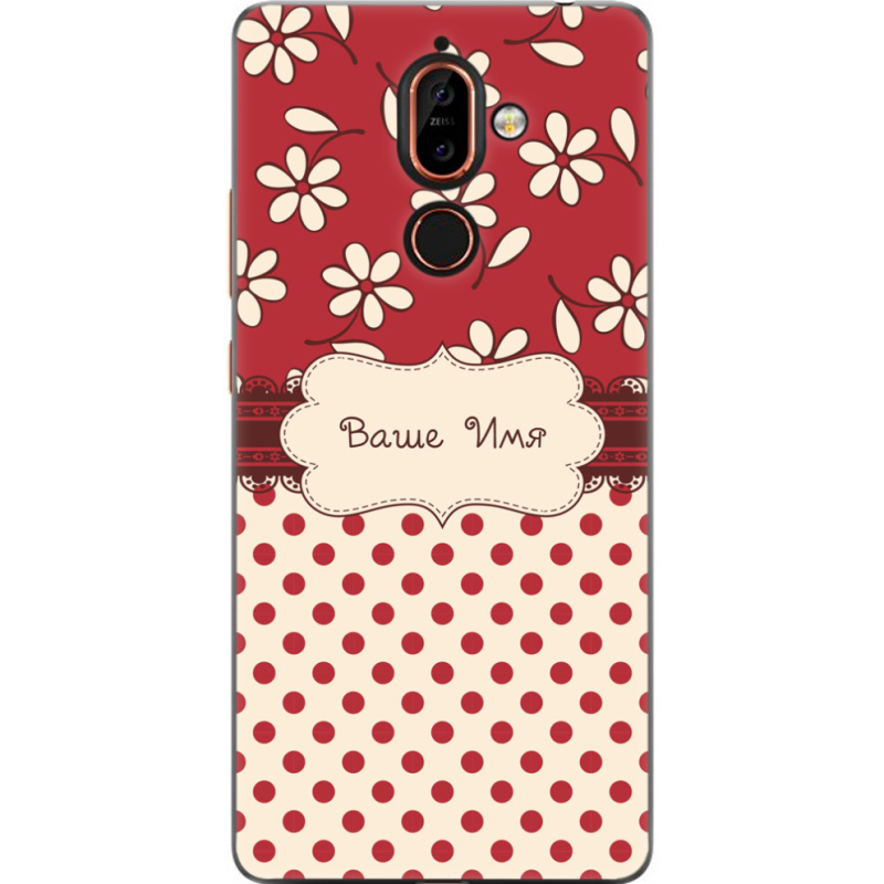 Чехол U-print Nokia 7 Plus Именной Polka Dots