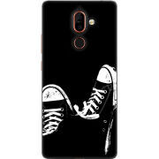 Чехол U-print Nokia 7 Plus Black Sneakers