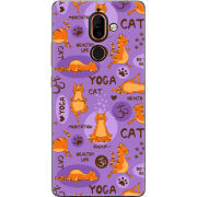 Чехол U-print Nokia 7 Plus Yoga Cat