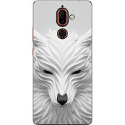 Чехол U-print Nokia 7 Plus White Wolf