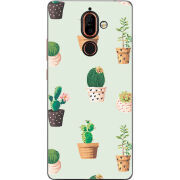 Чехол U-print Nokia 7 Plus L-green Cacti