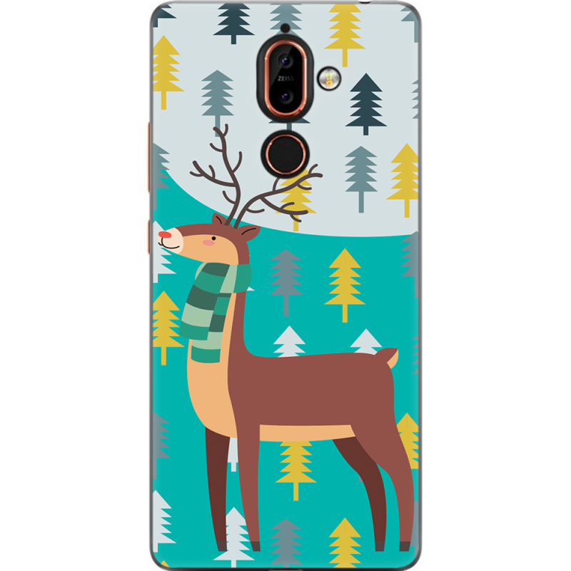 Чехол U-print Nokia 7 Plus Foresty Deer