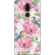 Чехол U-print Nokia 7 Plus Birds and Flowers