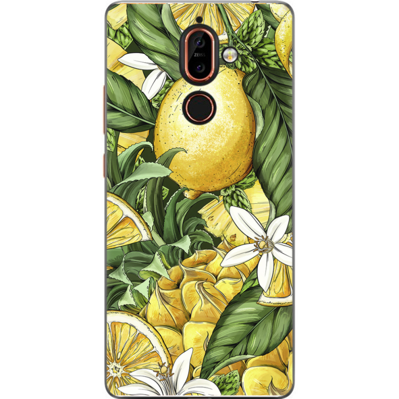 Чехол U-print Nokia 7 Plus Lemon Pattern